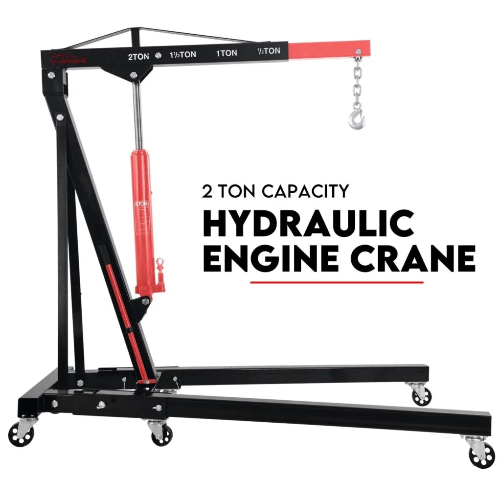 Hydraulic Engine Crane 2 Ton Folding Hoist Stand Mobile