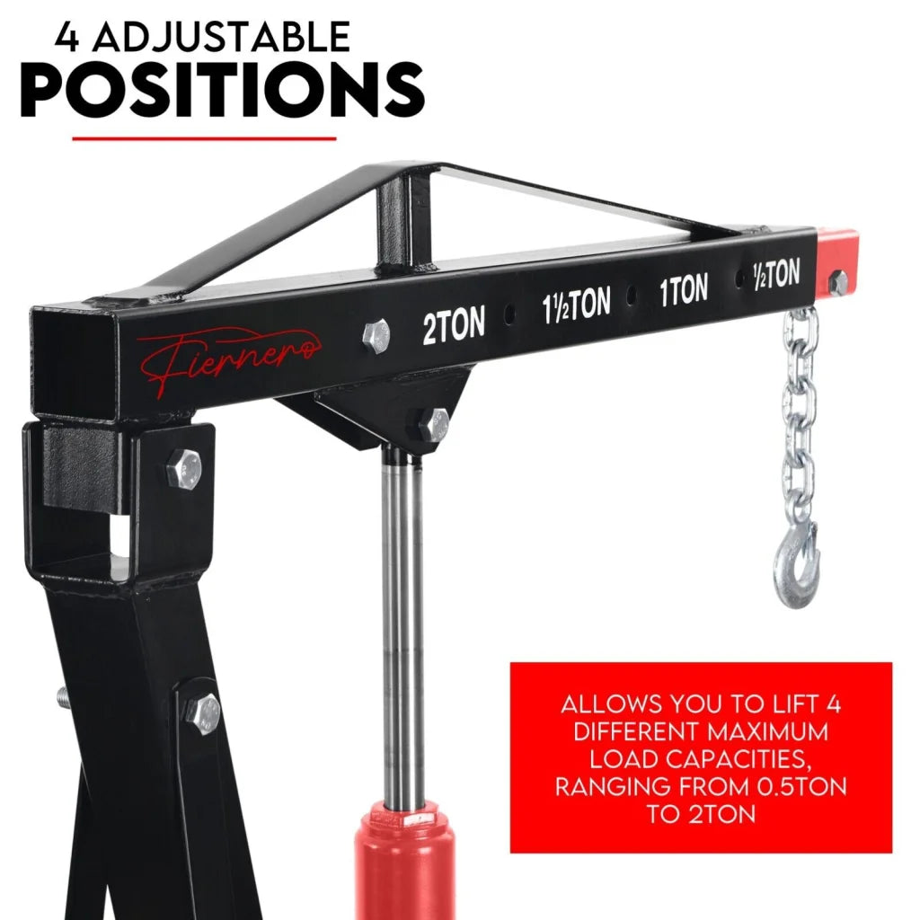 Hydraulic Engine Crane 2 Ton Folding Hoist Stand Mobile
