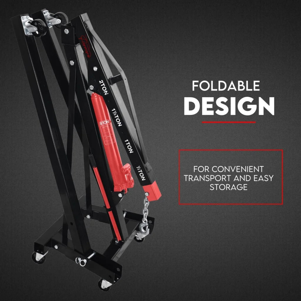 Hydraulic Engine Crane 2 Ton Folding Hoist Stand Mobile