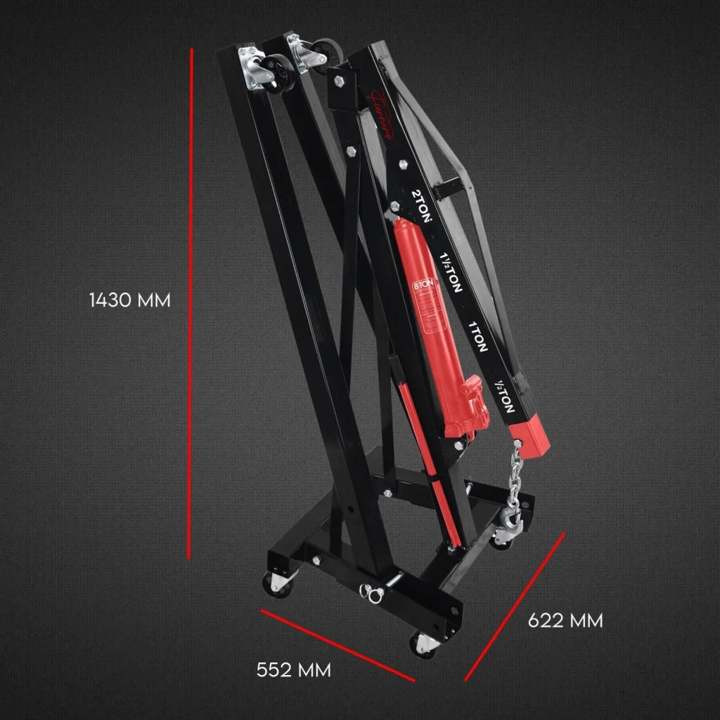 Hydraulic Engine Crane 2 Ton Folding Hoist Stand Mobile
