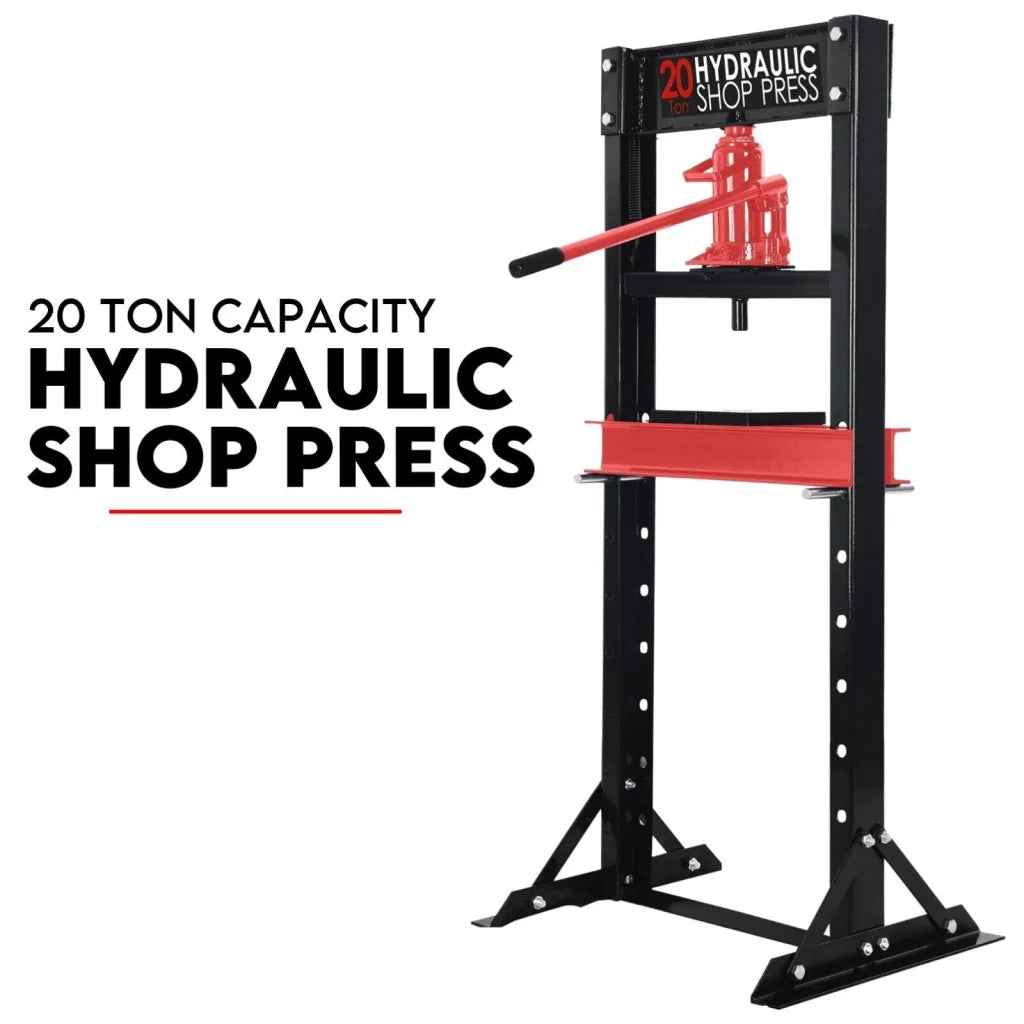 Hydraulic press ton with matching accessories and clear item layout