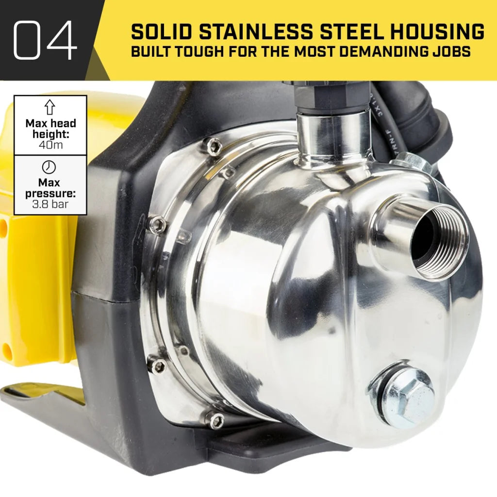 HydroActive 800w Weatherised Water Pump Without Controller-
