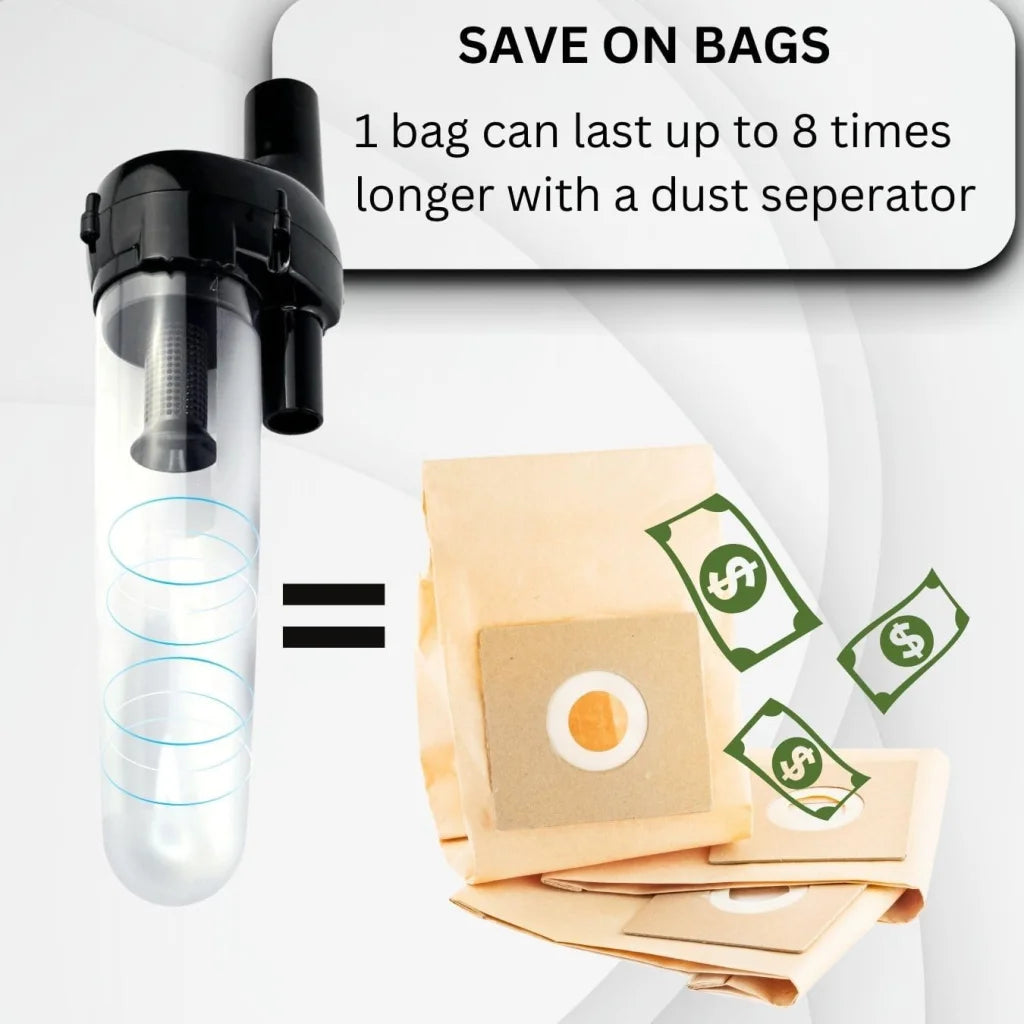 Hygieia Cyclonic Dust Separator Bag Saver for most vacuum