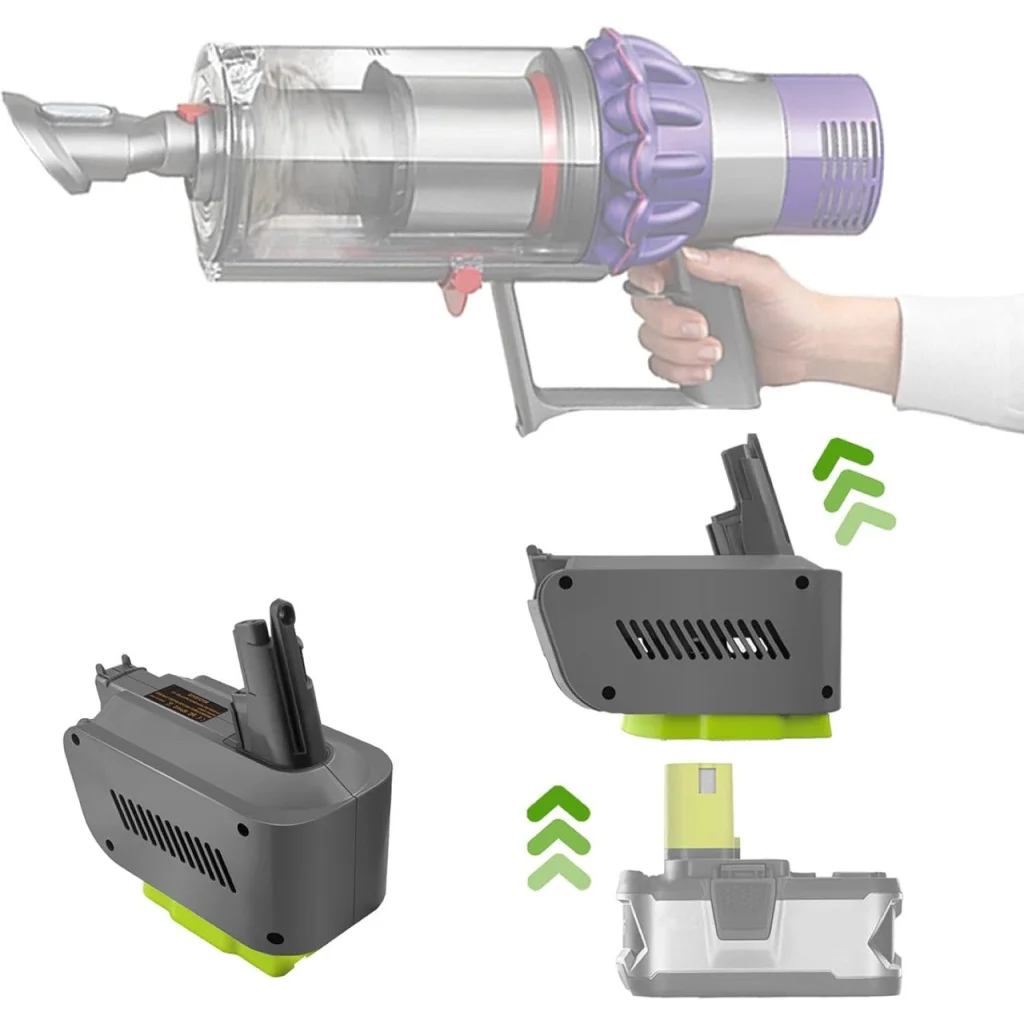 Hygieia ryobi converter with one dyson battery adapter