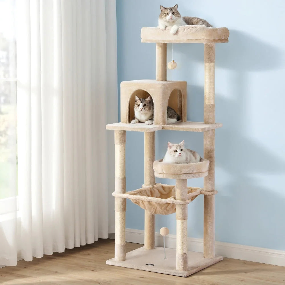 i.Pet Cat Tree 143cm Tower Scratching Post Trees Scratcher