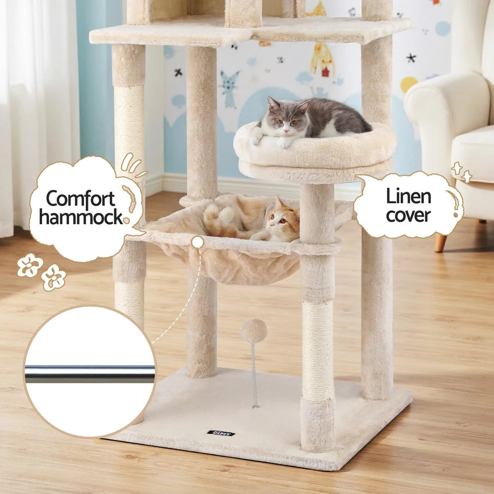 i.Pet Cat Tree 143cm Tower Scratching Post Trees Scratcher