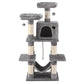 Grey 145cm cat tree for climbing and scratching areas