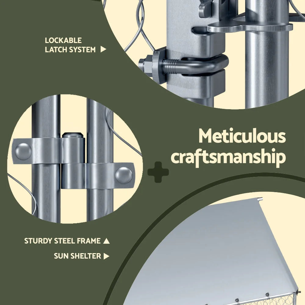 i.Pet Dog Kennel Large House XL Pet Run Cage Puppy Outdoor