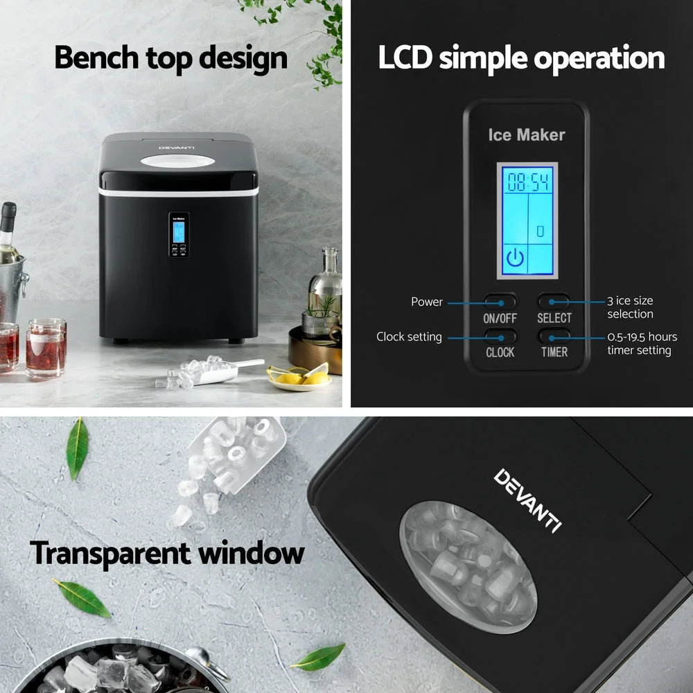 Ice Cube Maker 3.2L Portable Machine Benchtop Counter