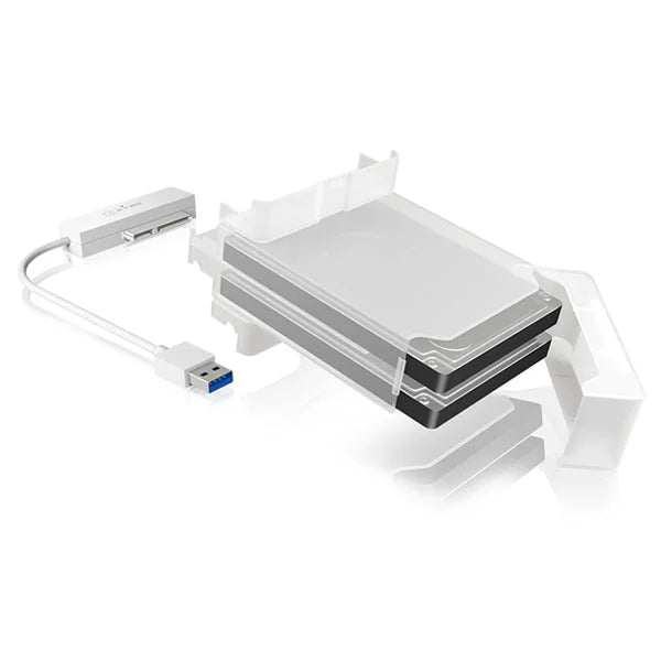 ICY BOX Adapter and Enclosure for 2x 2.5’’ SATA HDDs/SSDs