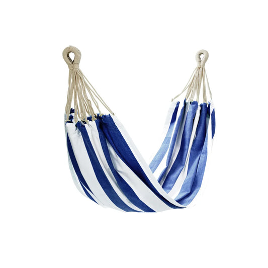 IDC Homewares Blue Striped Single Size Cotton Hammock 150 x