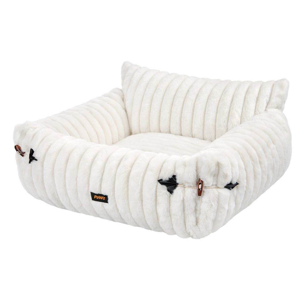 Pawz Cat Bed Extended Soft Plush Lounge Sofa Couch Pet Small Dog Removable Cover