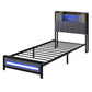 Levede Single Bed Frame with Storage Headboard RGB LED