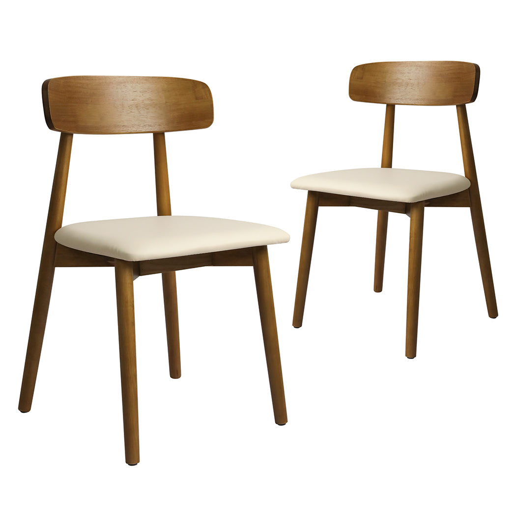 Levede 2x Dining Chairs Kitchen Chair Walnut