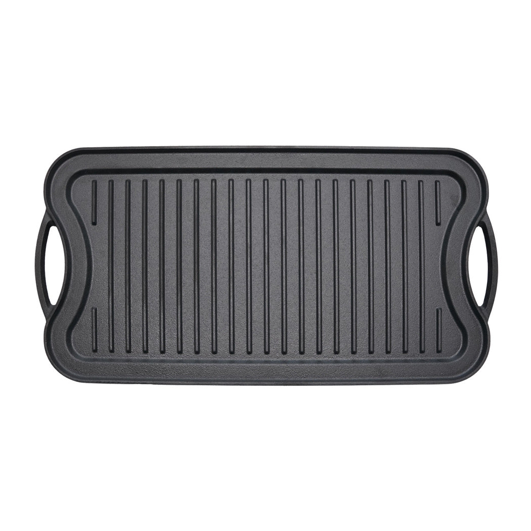 Toque 50.5cm Reversible Cast Iron Griddle Pan Non-Stick