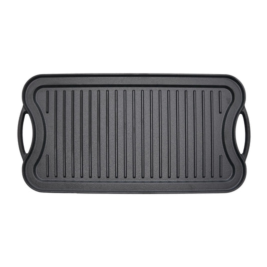 Toque 50.5cm Reversible Cast Iron Griddle Pan Non-Stick