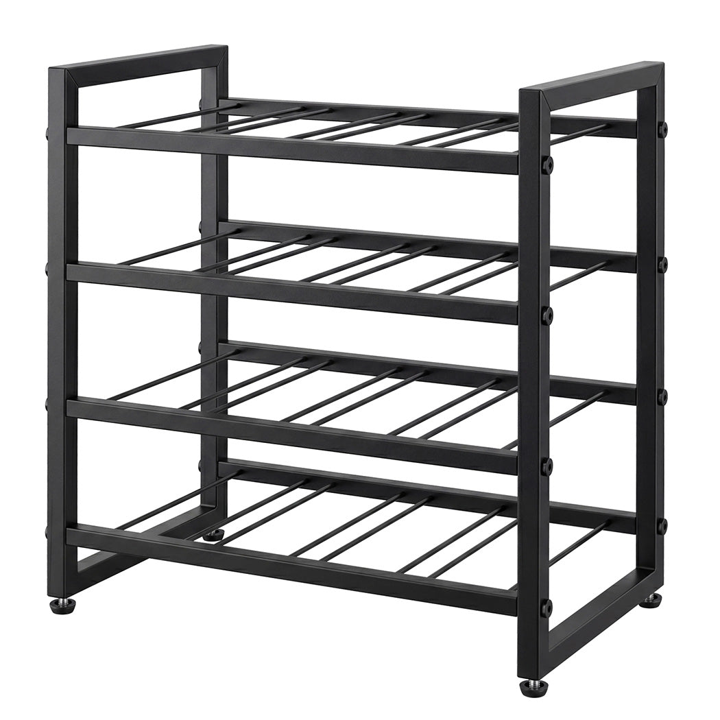 Levede Wine Rack 16 Bottle 4-Tier Metal Display Storage Organizer Adjustable Bar