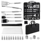 Moyasu 29Pcs BBQ Tool Set Stainless Steel Grill Cook Barbecue Grill Utensils Kit