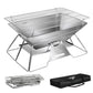 Levede Portable Folding BBQ Charcoal Grill Silver