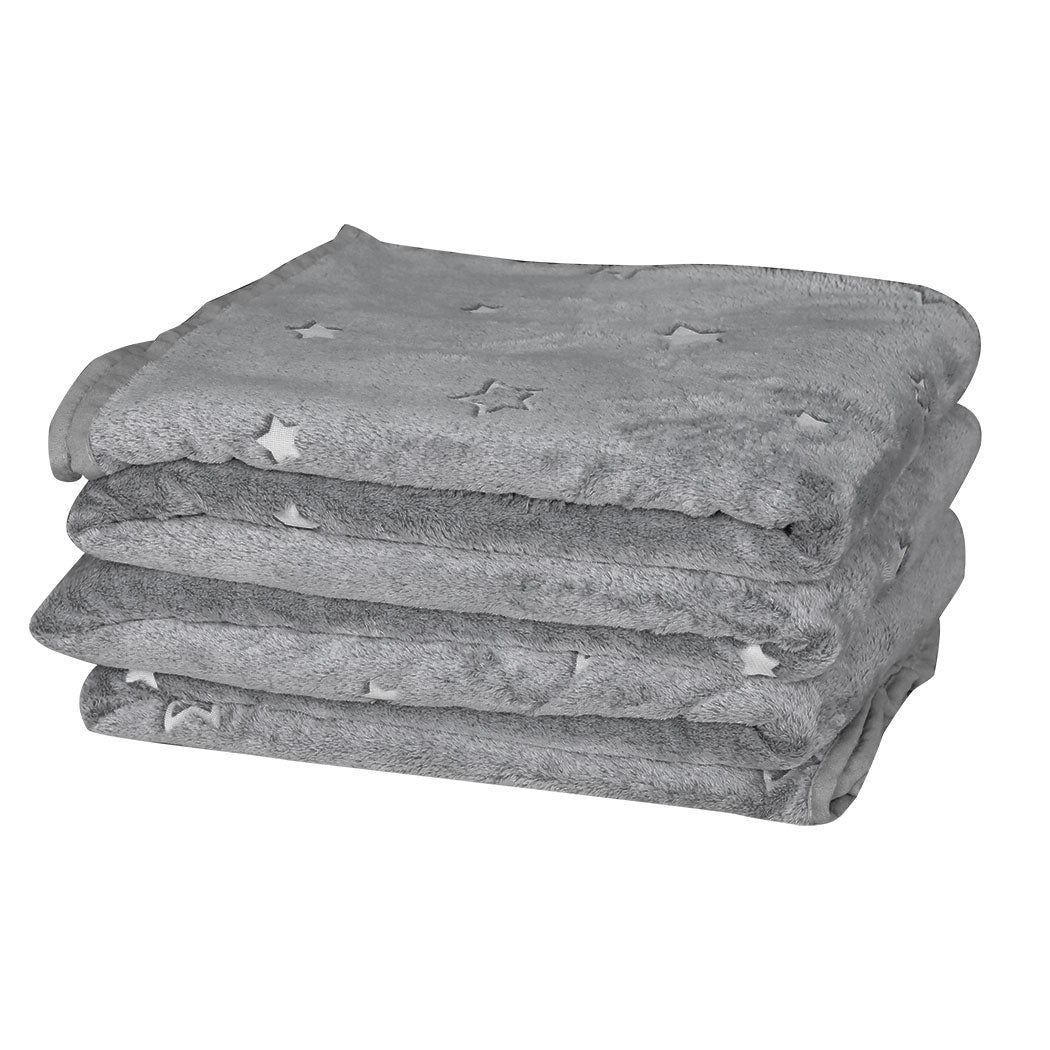 DreamZ 3x3M Large Oversized Blanket Grey Star