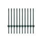 Garden U Fence Posts No Dig Metal Stakes Outdoor Yard Green 3ft 10Pack Green