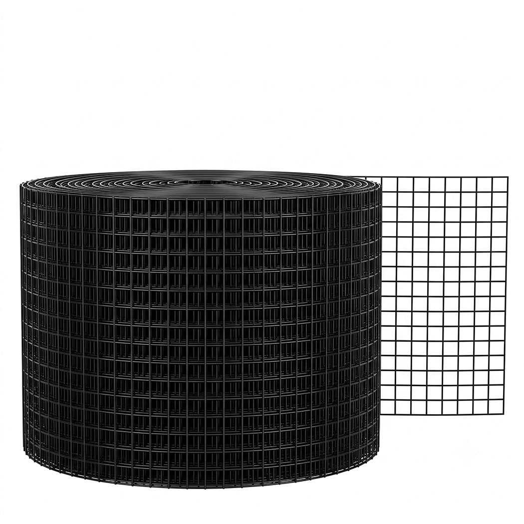 Mountview Solar Panel Bird Mesh PVC Coated 30m Roof Guard for Pigeons Black