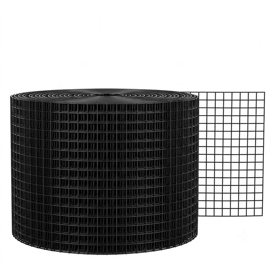 Mountview Solar Panel Bird Mesh PVC Coated 30m Roof Guard for Pigeons Black