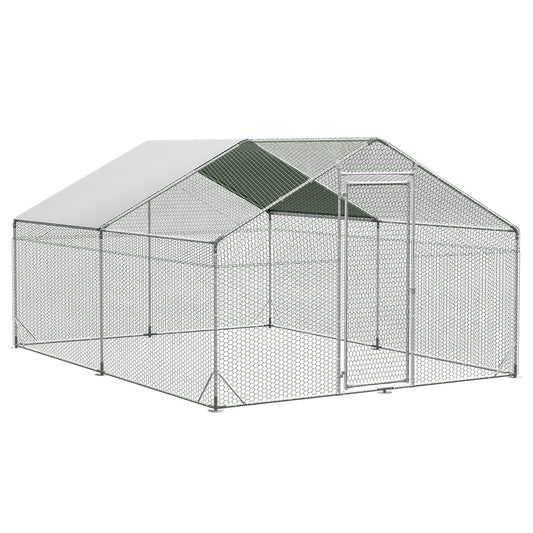 Pawz 400x300x194cm Large Metal Walk-in Chicken Coop Cage