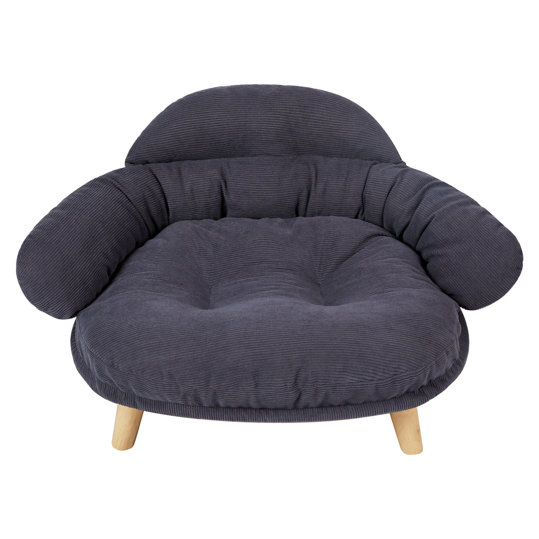 Pawz Elevated Pet Dog Cat Sofa Bed Couch L Size Grey