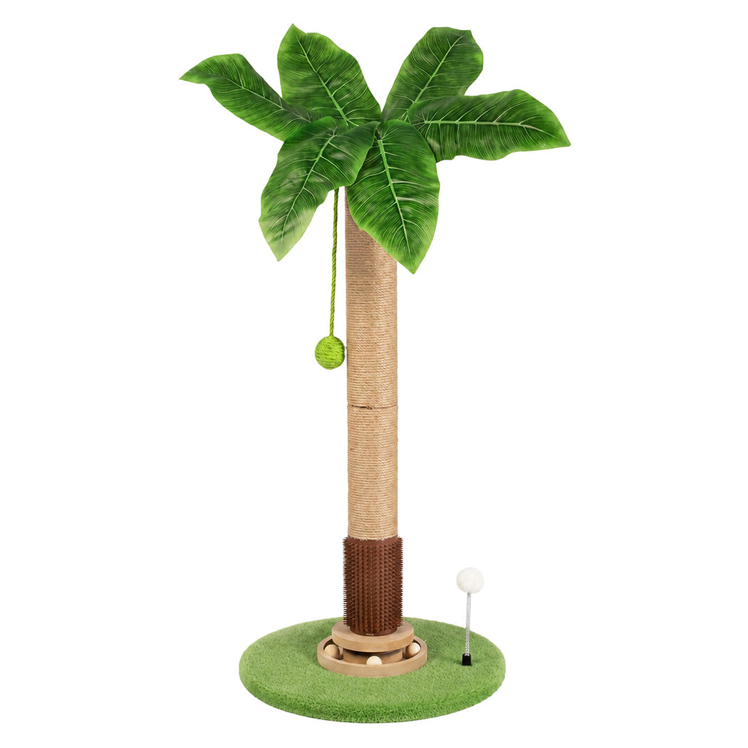Pawz Cat Scratching Post 77cm Palm Tree Cat Scratcher Balls Sisal Green