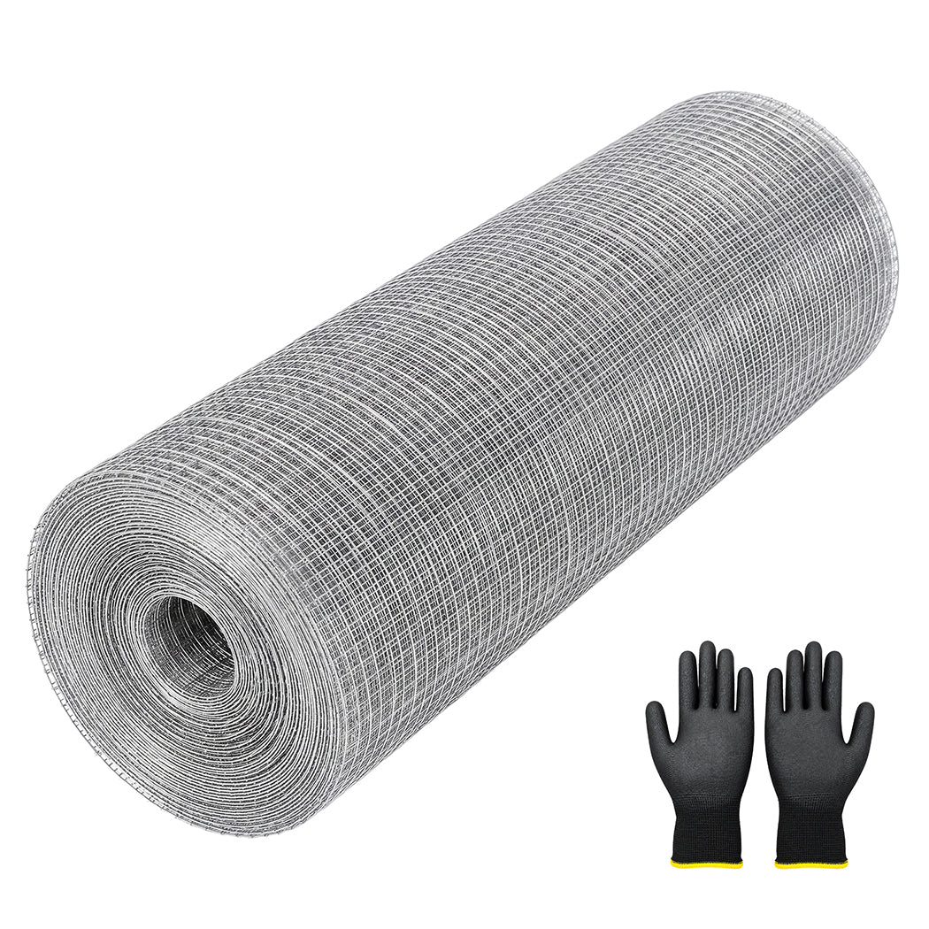 Lambu Rat Mesh Galvanized Steel 6mm 12mx40cm Roll Garden Pest Control Silver