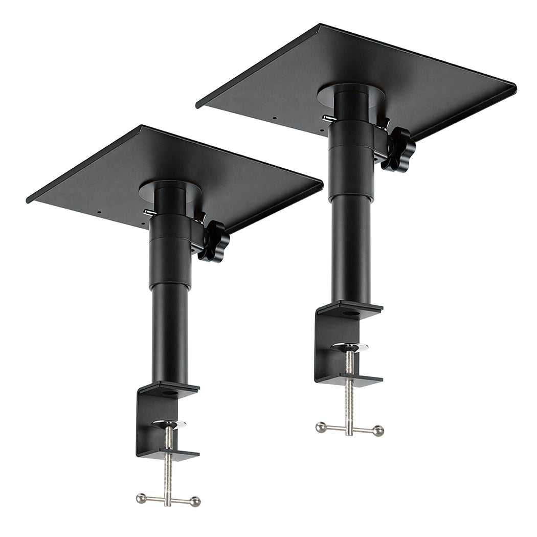 Levede 2x Desk Clamp Speaker Stands Set Adjustable Rotatable Monitor CD Player
