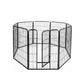 PaWz 8 Panel Pet Dog Playpen Puppy Exercise Black 24 inch