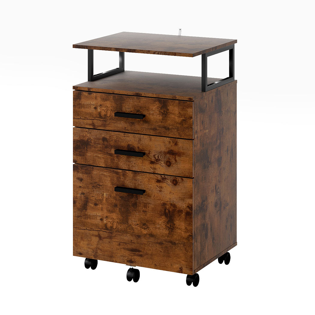 Levede Mobile File Cabinet 3 Drawers Home Office Desk