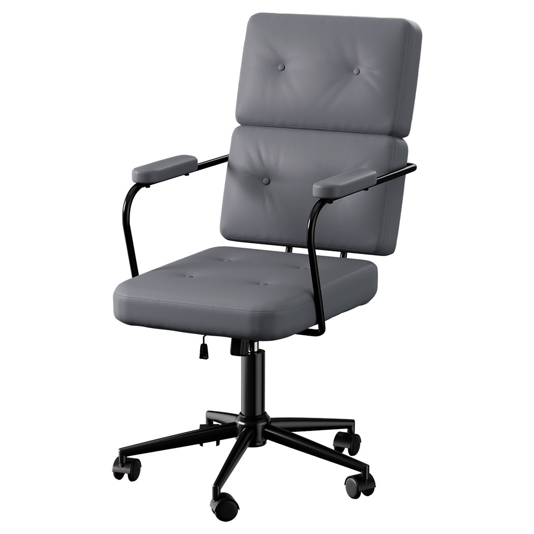 LEVEDE Ergonomic Office Chair Computer PU Grey
