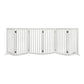 PaWz Wooden Pet Gate Dog Fence Safety White 6 Panels