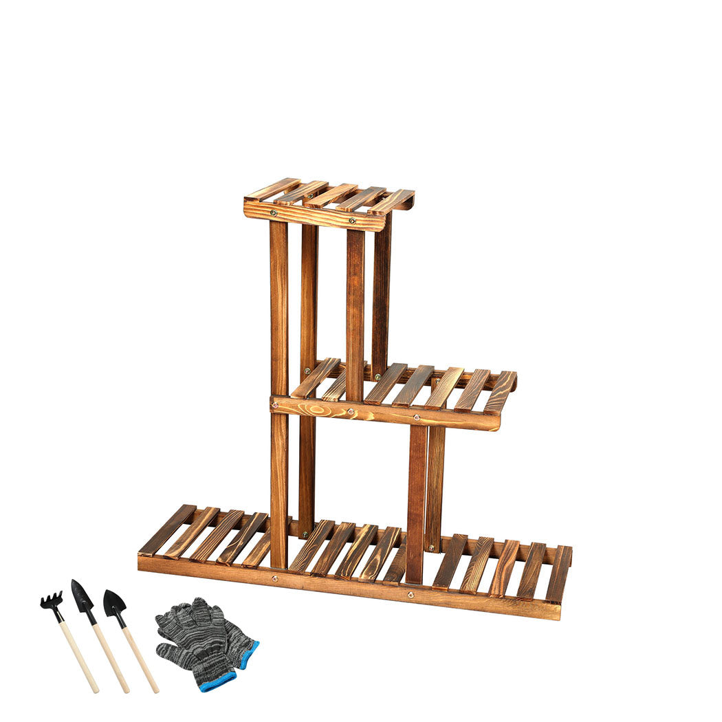 Levede 3-Tier Plant Stand Wood Wooden