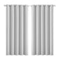 2x Blockout Curtains Panels 3 Layers Grey