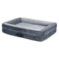 PaWz Extra Extra Large Dog Bed Orthopedic Dog Bed Bolstered Support Velvet Grey