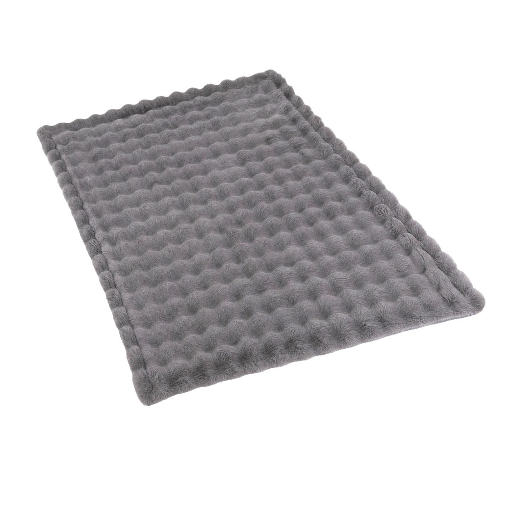 DreamZ Throw Blanket Fluffy Bubble Sofa Blanket Washable 130x150cm Gray
