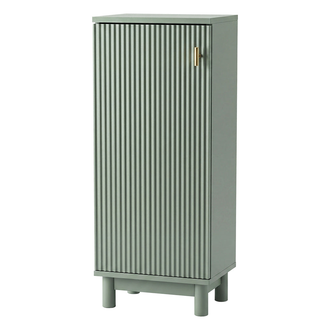 Levede Bathroom Cabinet Freestanding Storage Cupboard Slim 3 Tier Shelves Green