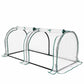 Lambu Mini Greenhouse Dual Zone PE Cover Tunnel Frame for Garden Transparent