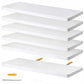 Levede Floating Shelves 6Pcs DIY Wall Mounted Storage Display Bookshelf White