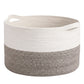 Levede Blanket Basket Cotton Rope Foldable Large with Handles Bedroom Brown