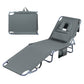 Levede Foldable Beach Lounge Chairs with Face Hole Grey