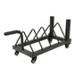 Centra Horizontal Bumper Plate Rack with Wheels Barbell Weight Storage Holder