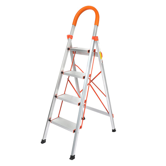 Traderight 4 Step Ladder Folding Aluminium