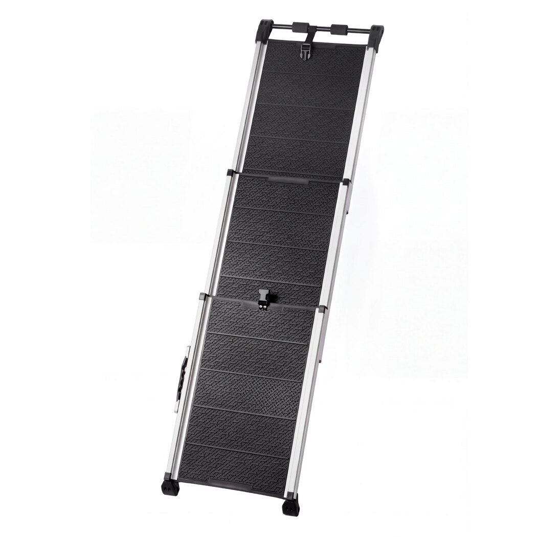 PaWz Dog Ramp Foldable Extendable with Reflective Strips Non Slip for Car Black