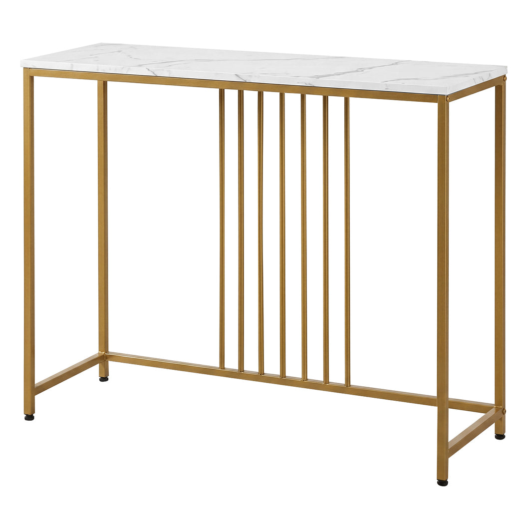 Levede Hallway Table Narrow Console Marble Effect Tabletop Adjustable Foot Pads