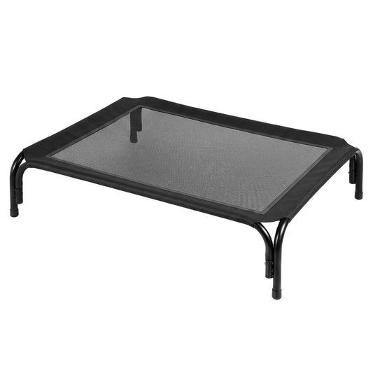 PaWz Raised Dog Bed Elevated Cooling Breathable Mesh for Indoor Outdoor Black